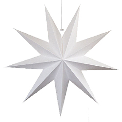 Звезда 60 см девятиконечная, белый