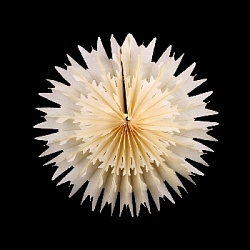 Снежинка обьемная 30 см айвори