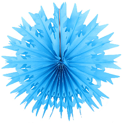 Снежинка обьемная 50 см синий