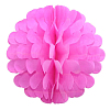 Бумажное украшение Цветочный шар-соты 30 см, розовый