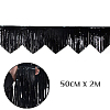 Занавес Дождик бахрома 50 см х 2 м, матовый черный